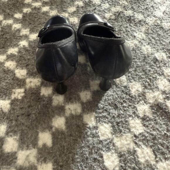 Franco Sarto Shoes Womens Size 6M Mary Jane Heels Button Leather Dark Academia - Picture 5 of 8